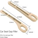 2PCS Car Seat Gap Filler Organizer,Upgrade Car Side Seat Gap Filler with Phone Holder,Multifunctional Car Seat Filler Gap Space Prevents Things Dropping for Cars,s (Beige)