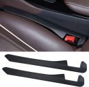 2 Pack Car Seat Gap Filler, Universal Car Seat Gap Plug to Fill The Gap Between Seat and Console Stop Things Dropping, Black