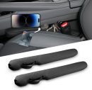 Leather Car Seat Gap Filler Universal for Car Truck  to Block The Gap Between Seat and Console Stop Things from Dropping 2 Sets Black