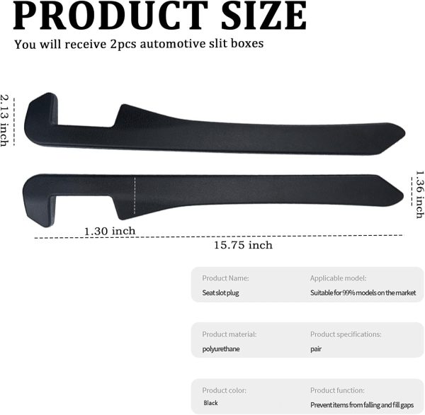 2PCS Car Seat Gap Filler,Flexible Car Gap Filler Avoids Phones Keys Purses from Falling Provides Gap Filler for Car,Universal Car Blocker Between Seats Car Accessories Interior - Image 2