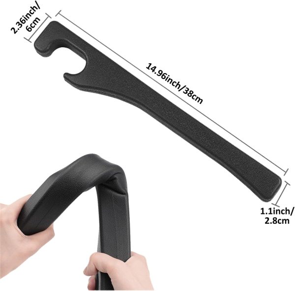 Car Seat Gap Filler 2 Pack,Universal Fit Car Seat Gap Stopper to Fill The Gap Between Seat and Console,Car Accessories Interior Prevent Stop Cellphone Wallet Keys Coins and Card from Dropping (Black) - Image 2