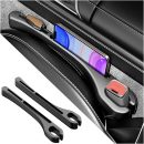 2PCS Car Seat Gap Filler with Phone Holder,[New Upgrade] Multi-Function Car Side Seat Gap Filler for Prevent Items Falling,Universal Car Seat Organizer Car Accessories Interior (Black)