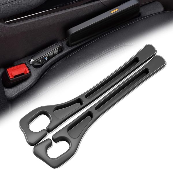 No Drop Seat Guard,Car Seat Gap Filler,Drop seat Gap fillers Between Seat and Console Stop Things from Dropping (Black)