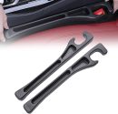 2PCS No Drop Seat Guard,2025 New Car Seat Side Gap Filler Organizer, Drop Seat Guards for Cars (Black 2Pcs)