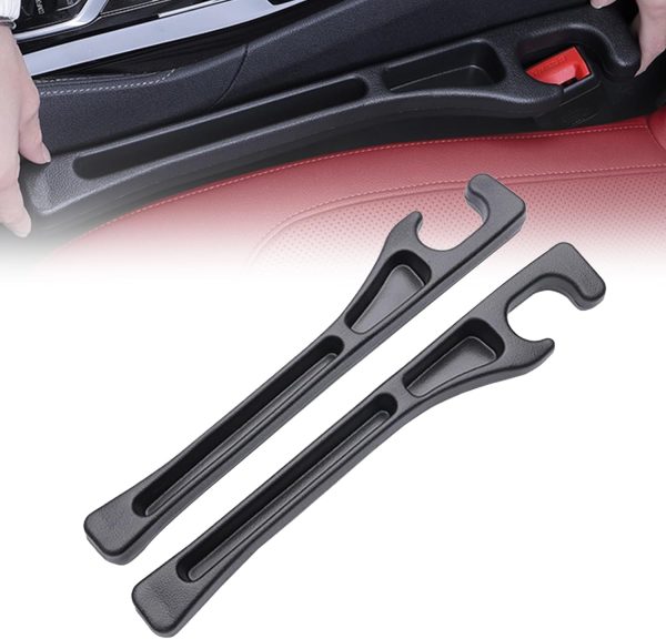2PCS No Drop Seat Guard,2025 New Car Seat Side Gap Filler Organizer, Drop Seat Guards for Cars (Black 2Pcs)