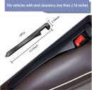 Car Seat Gap Filler Set of 2, Leather Car Seat Side Gap Filler to Fill The Gap Between Seat and Console, Universal Car Gap Filler Fit Car  Truck, Car Accessories (Black)