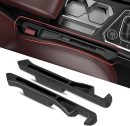 Car Seat Gap Filler 2Pack, Inserts Between Seats Console with Organizer Storage Upgraded Phone Holder Car Side Seat Gap Fillers Cars Front Seats Fill Plug Car Essentials for Vehicle  Truck (Black)