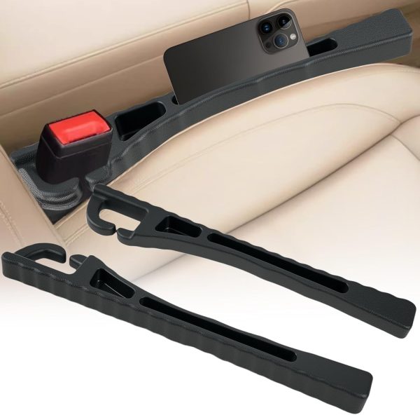 2PCS Car Seat Gap Filler, Seat Gap Filler for Cars  Trucks, Car Essentials, Effectively Prevent Things from Falling Off (Universal, Black)