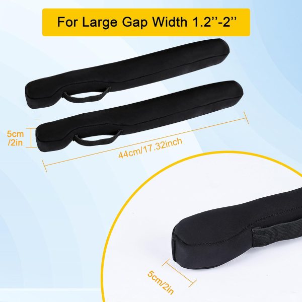Car Seat Gap Filler 2pc Set Universal Fit for Car  Truck Vehicle Seat Gap Coverage Fill The Gap Between Seat and Console Stop Things from Dropping Thickened Black - Image 2