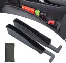 Car Seat Gap Filler Organizer 2 Pack with Sunglass Bag, Car Accessories Seat Gap Filler Organizer for Automotive, Car Organizer Suitable for ,Trunk and Sedan, Interior Accessories(Black)
