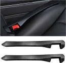 Car Seat Gap Filler Set of 2, Leather Car Seat Side Gap Filler to Fill The Gap Between Seat and Console, Universal Car Gap Filler Fit Car  Truck, Car Accessories (Black)