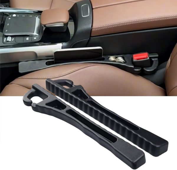 Aimery Car Seat Gap Filler Organizer, Universal Fit for Cars, Trucks, s, Stops Keys, Phones, Coins, Great for Commutes, Families, Black, 2 Pack, Car Accessories