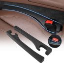 1797 Car Seat Gap Filler 2 Pack Universal Fit Car  Truck Fill Gap Between Seat and Console Organizer Waterproof Soft PU Leather Black
