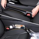 Car Seat Gap Filler Multifunctional Seat Side Gap Filler with Organizer and Hook Function, Universal  Truck Fill the Gap between Seat and Console to Prevent Items from Falling Set of 2 (Black)