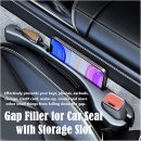 New!Car Seat Gap Filler 2 Pack with Seat Belt Holes and Seat Belt Pads, Auto Crevice Blockers Fill Gap Plug in Between Seat and Console, Universal for Most Cars Trucks s to Stop Dropping,Beige