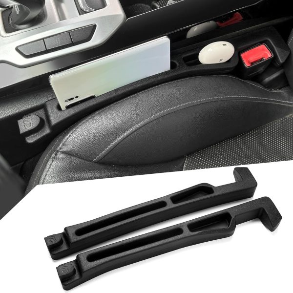Car Seat Gap Filler - Seat Side Gap Filler with Organizer & Hook Prevent Items from Falling Universal Fit Car  Truck, Pack of 2 Black