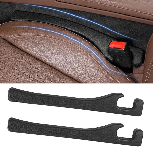 2 Pack Car Seat Gap Filler, Universal Fit Car Seat Gap Plug to Fill The Gap Between Seat and Console, Car  Truck Accessories Interior Fit Organizer Stop Cellphone Wallet Keys Coins from Dropping