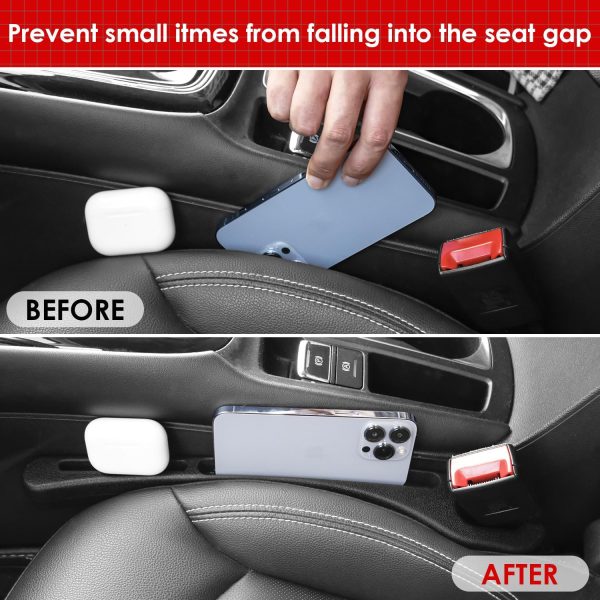 Car Seat Gap Filler 2 Pack, Universal Fit for Most Cars, Trucks, s, Seat Gap Filler Prevents Things from Falling - Image 2