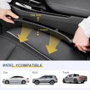 Car seat Gap Filler 2-Piece Multi-Functional Storage Belt with PU Material, seat Side Gap Filler to Prevent Items from Falling, Universal for Cars, , Trucks (Black)